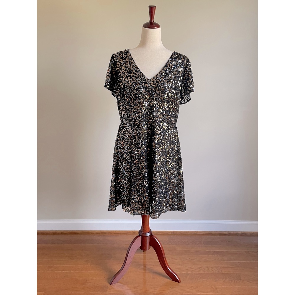 Pisarro Nights Beaded Short Sleeve Dress